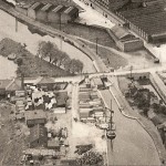 Tottenham lock overhead view early 1900s. Lebus factory to the top right