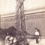 Piling machine, side of 26 shed